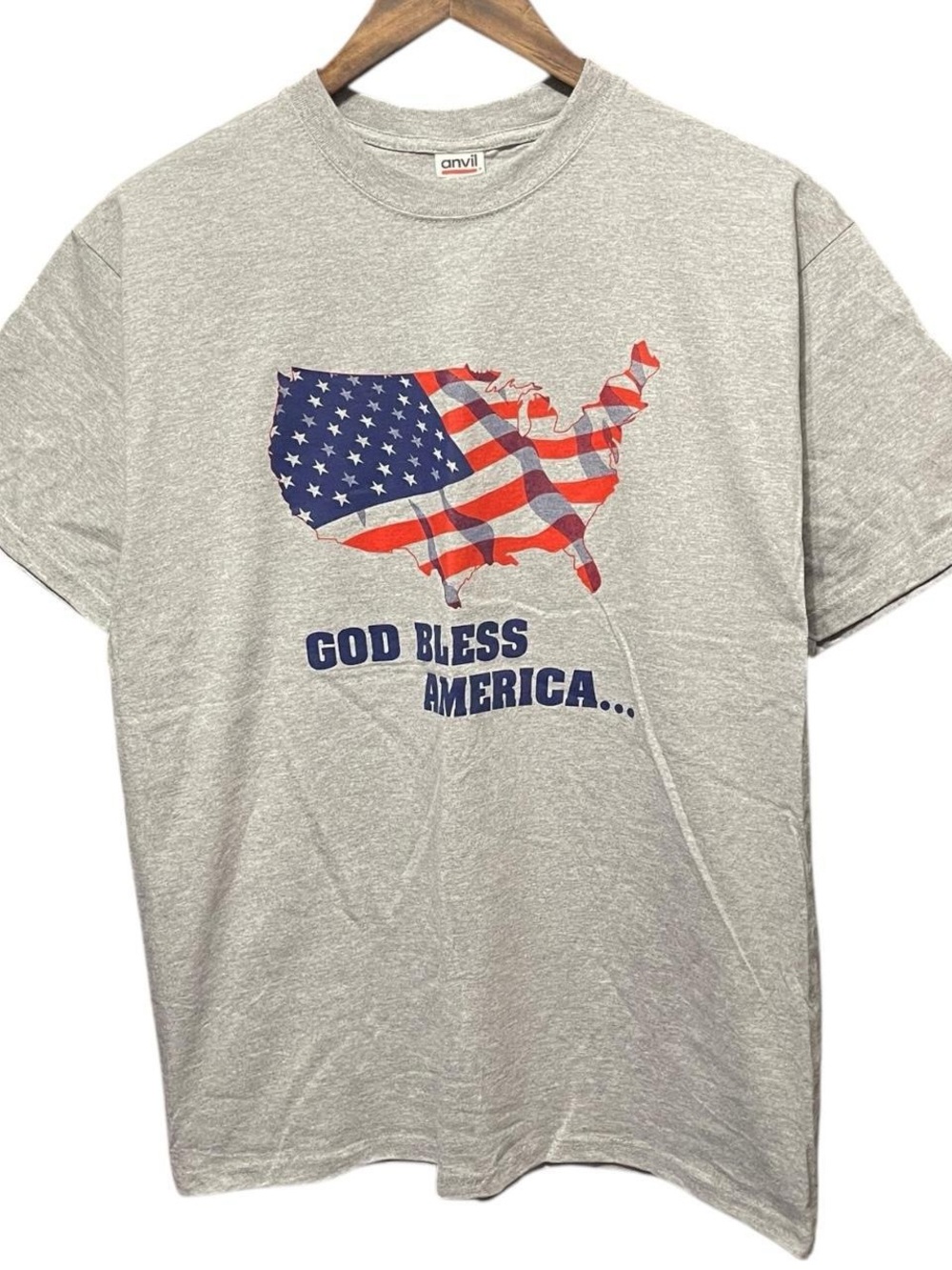 Vintage 90s 2000s Gold bless America and the farmers that feed you graphic Shirt